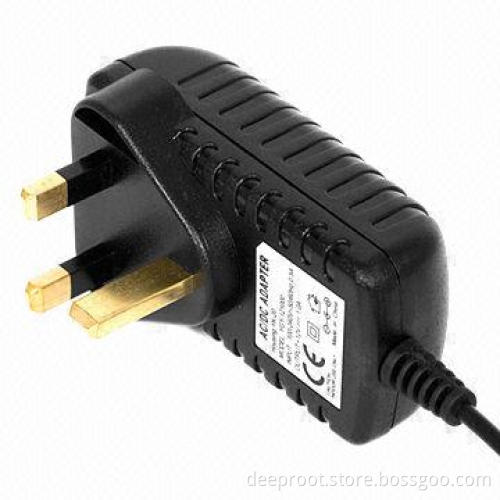 AC/DC Adapter for CCTV Camera with 24W Maximum Output Power, British Plug, CE Mark